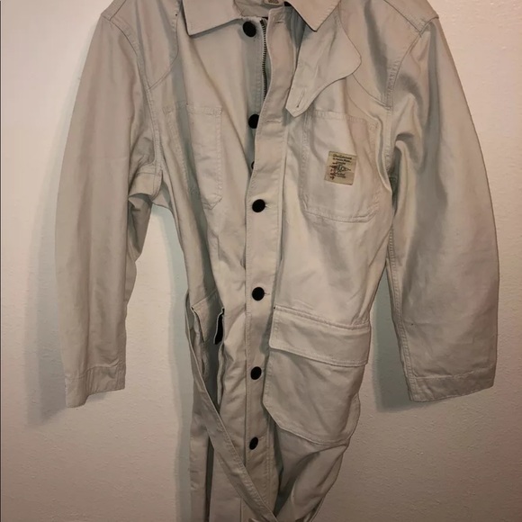 Polo Ralph Lauren Chic Cream Cotton Barn Coat Trench Jacket - Picture 2 of 8